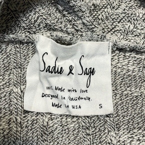 Sadie and Sage Heather Gray Knit Open-Front Cardigan - Size S - Picture 6 of 11